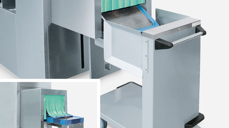 Intermediate tray stacking device